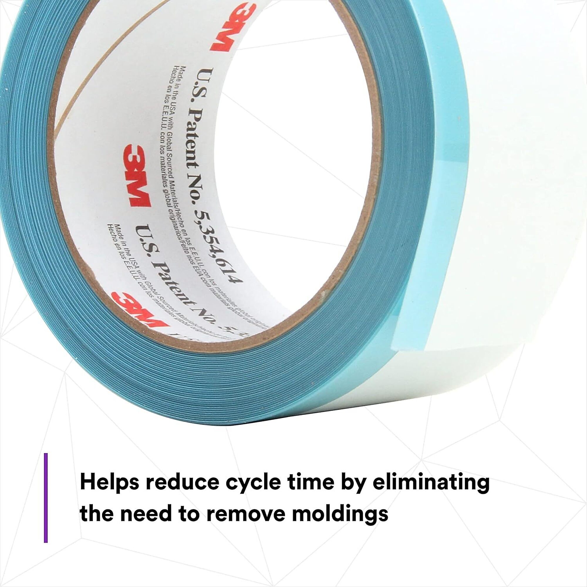 3M Masking Tape Trim — 2in. x 10.94 Yds, 10mm Hard Band, Translucent, Model# MMM6349